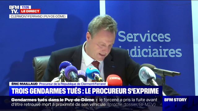 Trois gendarmes tués: pour le procureur de la République de Clermont-Ferrand, c'est une horreur criminelle