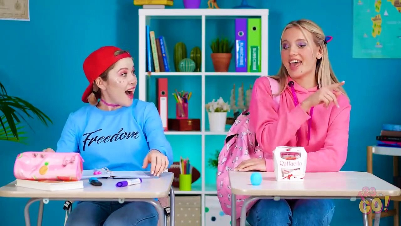 CÓMO INTRODUCIR COMIDA EN CLASE || GENIALES TRUCOS DE COMIDA POR 123 GO!