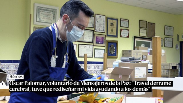 Óscar Palomar, voluntario de Mensajeros de la Paz: “Tras el derrame cerebral, tuve que rediseñar mi vida a ayudando a los demás”
