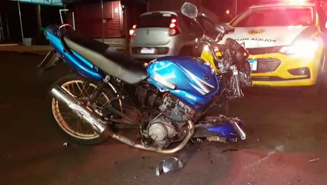 Motociclista fica ferido em acidente na Avenida das Pombas, no Bairro Floresta