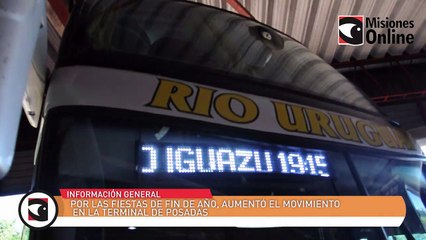 POR LAS FIESTAS DE FIN DE AÑO, AUMENTÓ EL MOVIMIENTO EN LA TERMINAL DE POSADAS