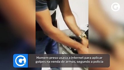 Homem preso usava a internet para aplicar golpes na venda de armas, segundo a polícia