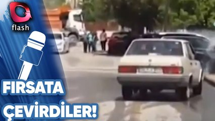Patlayan Su Borusunu Fırsata Çevirdiler!
