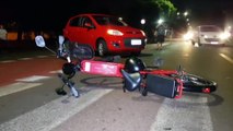 Colisão entre carro e bicicleta elétrica deixa jovem ferida na Avenida Tito Muffato