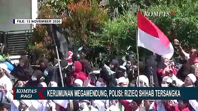 Kerumunan Megamendung, Polisi: Rizieq Shihab Tersangka