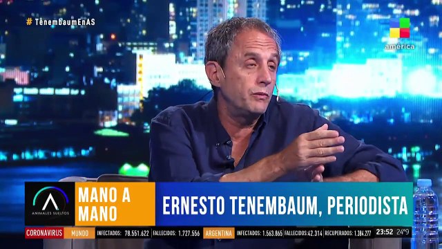 El periodista Ernesto Tenembaum mano a mano con Luis Novaresio