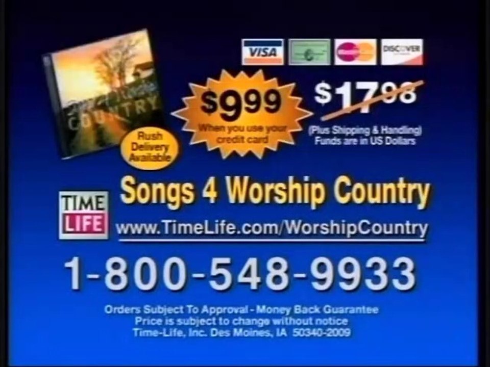Time Life Songs 4 Worship Country Commercial｜2007 video Dailymotion