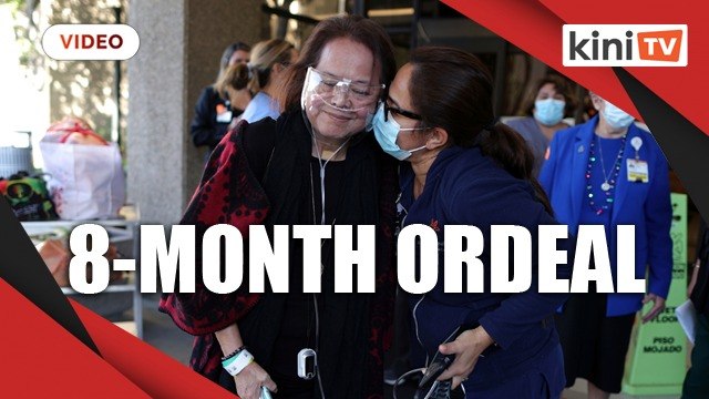 US nurse walks out of hospital after eight-month Covid-19 battle