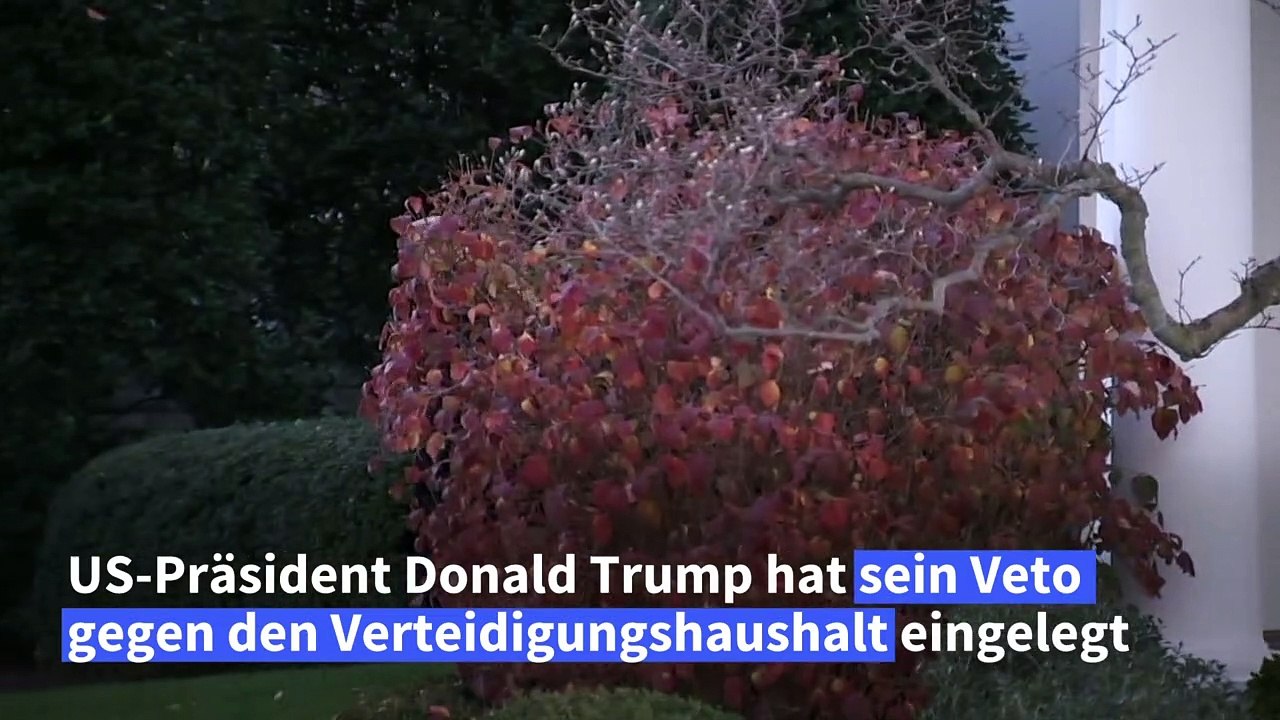 Trump legt Veto gegen Verteidigungshaushalt ein
