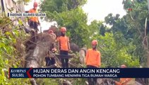 Pohon Tumbang Menimpa Tiga Rumah Warga