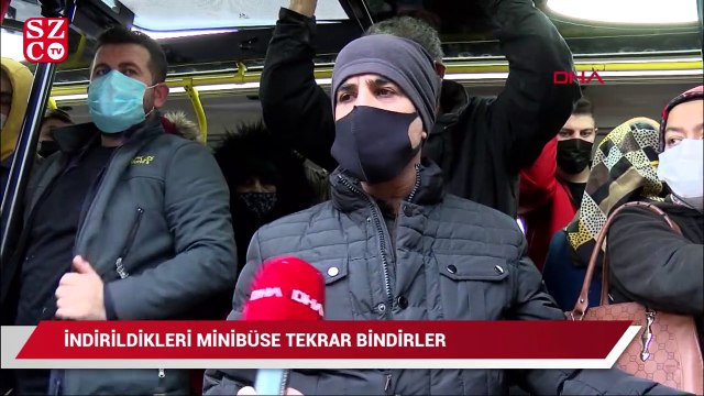 Esenyurt'ta yolcular indirildikleri minibüse 'Başka minibüs yok' deyip geri bindi