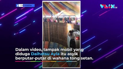 Aksi Ekstrem! Mobil Ngebut Merayap di Tembok Tong Setan