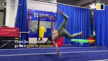 Man’s incredible tricking skills go viral online in China