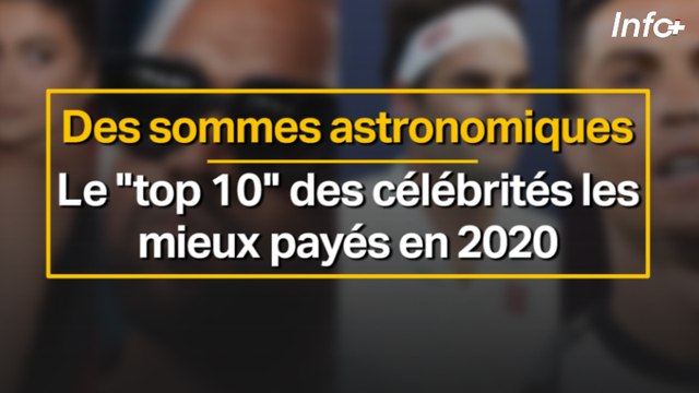 Des sommes astronomiques ... le top ten des célébrités les mieux payés en 2020