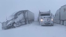 Whiteout conditions bring traffic at a standstill