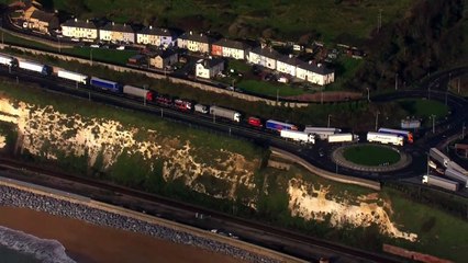 Marcha lenta na fronteira entre o Reino Unido e França