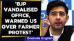 AAP's Raghav Chadha claims 'office vandalised by BJP workers', shares video| Oneindia News