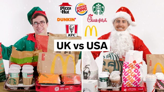 Every difference between UK and US fast-food Christmas menu items
