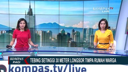 Tebing Longsor Timpa Rumah Warga, 4 Orang Tertimbun