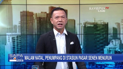 Pada Malam Natal Penumpang di Stasiun Pasar Senen Menurun
