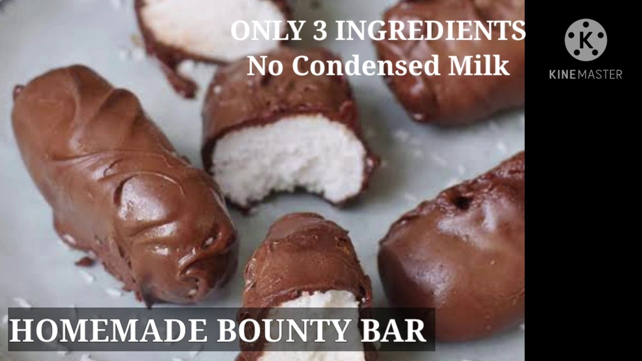 BOUNTY BAR RECIPE! HOMEMADE BOUNTY BAR! NO CONDENSED MILK AND NO MILK POWDER BOUNTY BAR RECIPE  HOW TO MAKE BOUNTY BAR AT HOME  ! COCONUT BAR RECIPE! CHOCLATE BAR RECIPE!