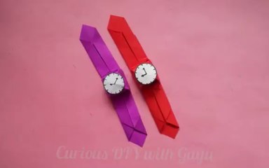 How to Make Paper Watch- Watch- DIY Curious DIY with Gayu