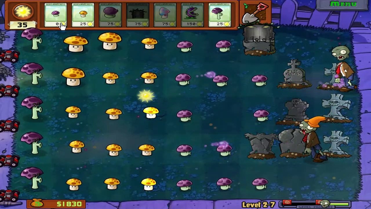 Getting Ice-Shroom - Adventure - Level 2-7 - Plants Vs Zombies