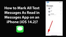 How to Mark All Text Messages As Read in Messages App on an iPhone (iOS 14.2)?
