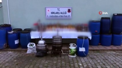 Kırklareli’nde yılbaşı öncesi 550 litre sahte içki ele geçirildi