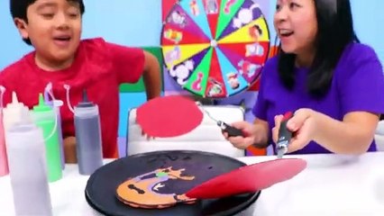 Pancake Art Challenge VTubers Ryan's World Edition! Learn to make DIY Pancake Art!