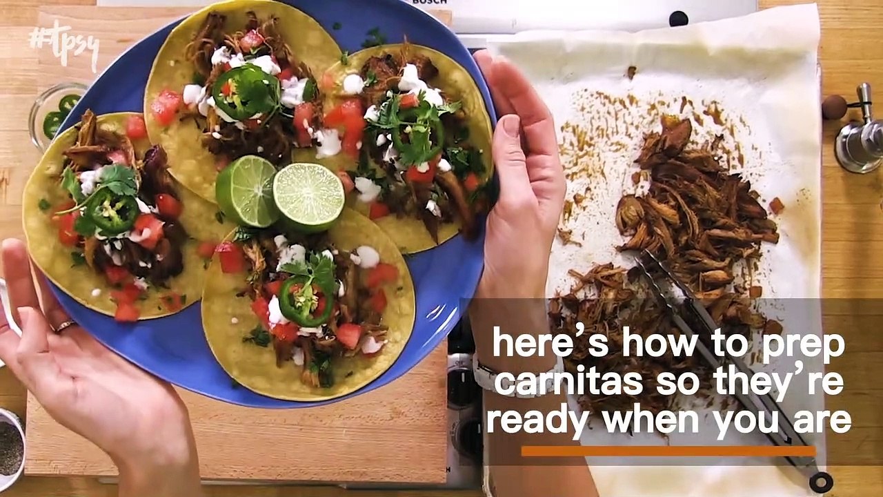 Midnight Slow Cooker Carnitas Tacos for New Years!