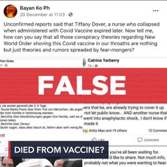 FALSE: US nurse dies after receiving COVID-19 vaccine