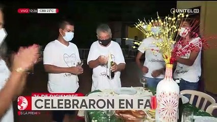 Familias celebraron la noche buena juntos pese a la pandemia en el país