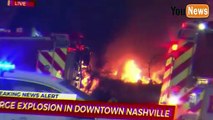 Large explosion, buildings damaged in downtown Nashville