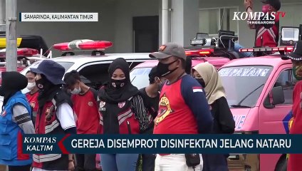 Gereja Disemprot Disinfektan Jelang Nataru