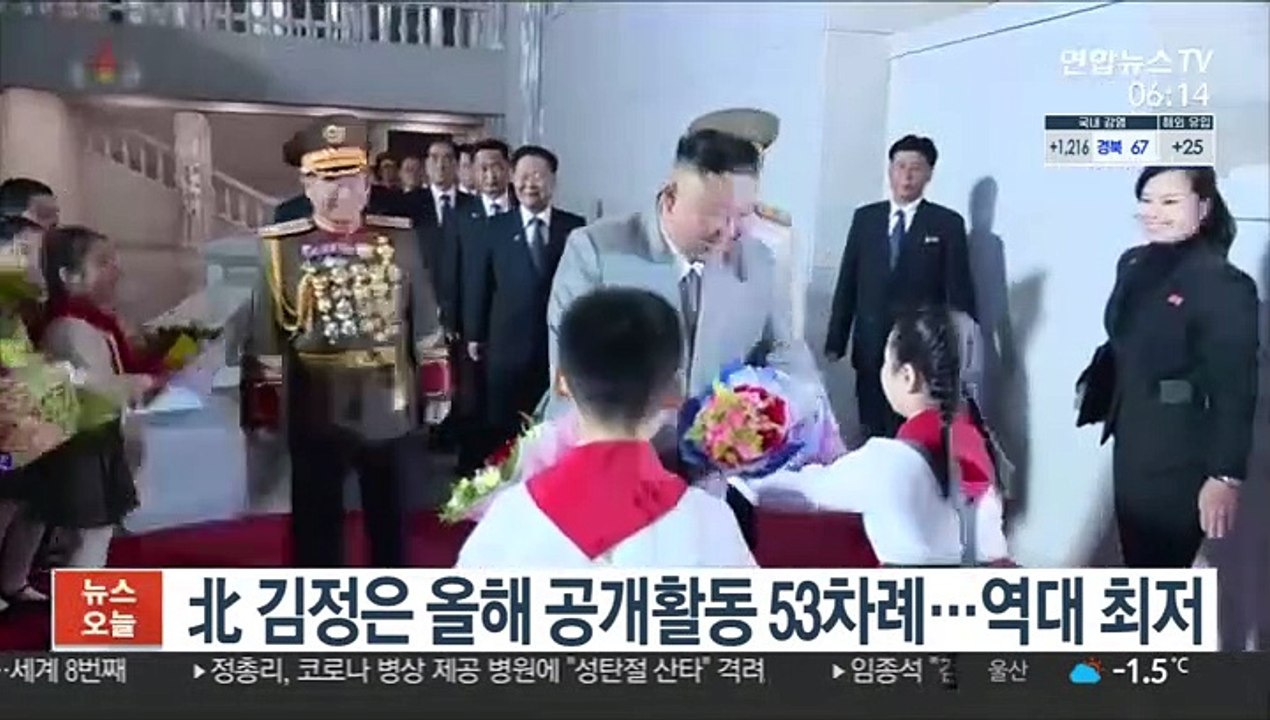 북한 김정은 올해 공개활동 53회…코로나 속 역대 최저
