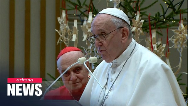 Pope Francis urges vaccines for all in his Christmas message