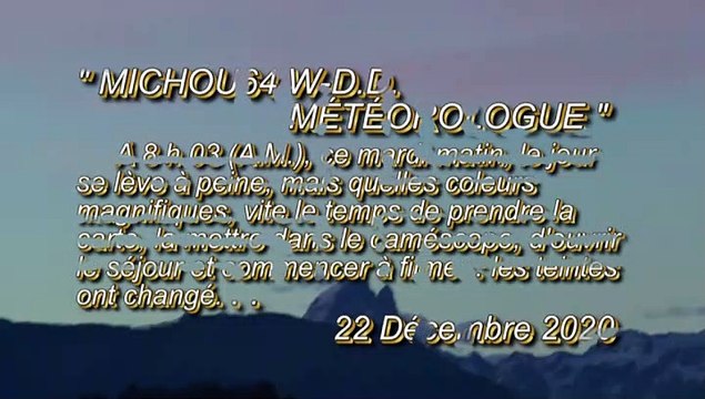 MICHOU64 W-D.D. MÉTÉOROLOGUE - 22 DÉCEMBRE 2020 - PAU - DÉBUT DE L'AURORE DE CE MARDI 22 DÉCEMBRE