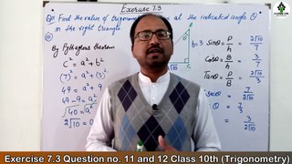Class 10 Maths PTB Unit 7 Exercise 7.3 Question no. 11 and 12 II Trigonometric Tables II Learning Zone.