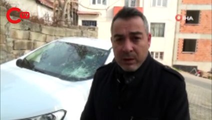 Yeni aldığı arabayı param parça görünce şoke oldu