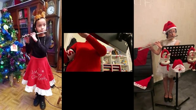 We wish you a merry Christmas, Let it snow, par la classe de flûte