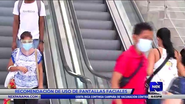 Recomendación de uso de pantallas faciales - Nex Noticias