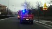 Crotone - Auto a fuoco sulla strada statale 106 (29.12.20)