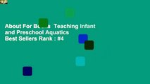 About For Books  Teaching Infant and Preschool Aquatics  Best Sellers Rank : #4