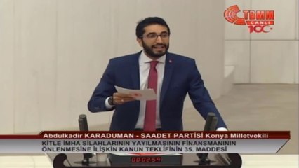 Abdulkadir Karaduman - Terörün Finansmanının Engellenmesi Hakkında - TBMM - 26.12.2020