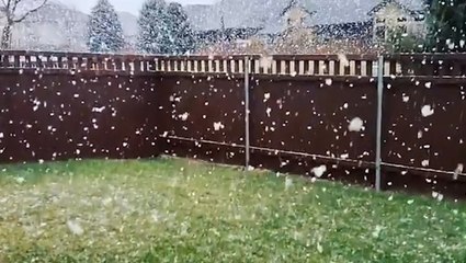 Unreal-looking slow-motion video of snow