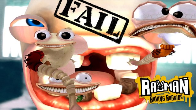 Rayman Raving Rabbids All MiniGames Fails | Game Over (PS2)