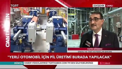 Enerji ve Tabii Kaynaklar Bakanı Fatih Dönmez'den TGRT Haber'e Önemli Açıklamalar