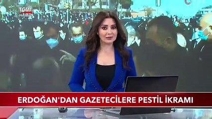 Cumhurbaşkanı Erdoğan'dan Gazetecilere Pestil İkramı