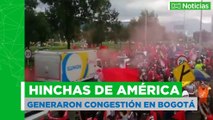 Aglomeración de hinchas en Bogotá